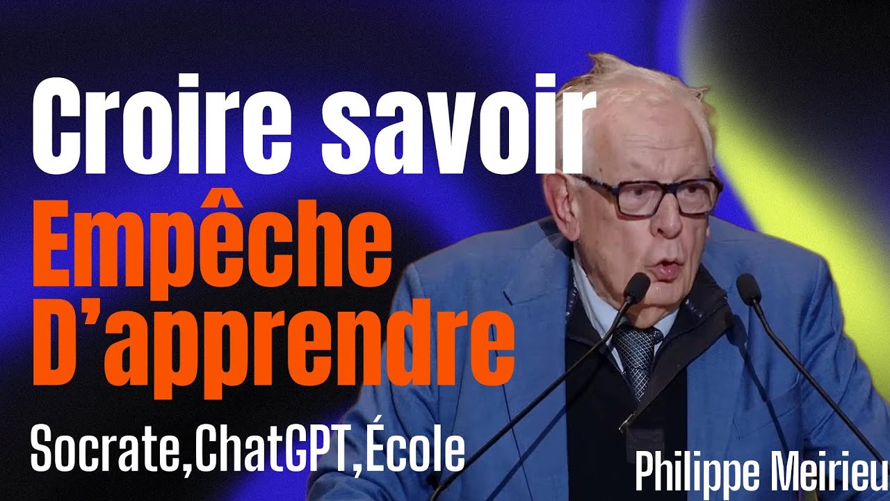 Meirieu démonte ChatGPT : pourquoi l’école n’est pas un service