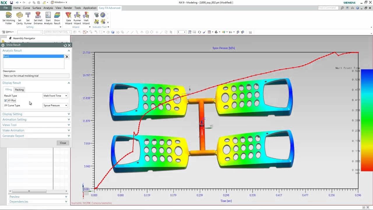 C&agrave;i Easy Fill Advanced Nx + Modex3D M&ocirc; phỏng khu&ocirc;n nhựa