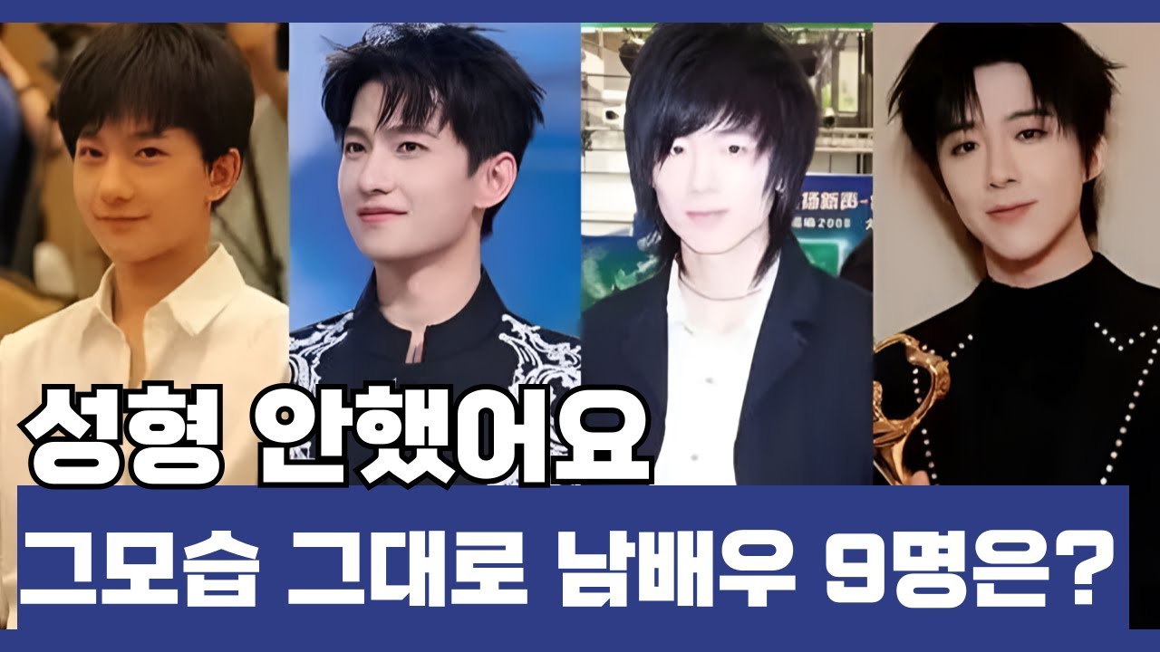 [후웨이쩐의 중국어공작실]어릴적 모습 그대로! 성형 안한 중국 남배우 9명은?