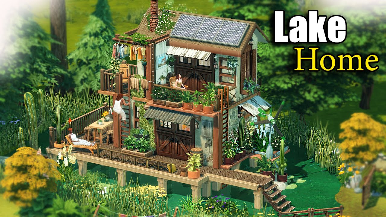 LAKE TINY HOME :  The Sims 4 Enchanted by Nature : 