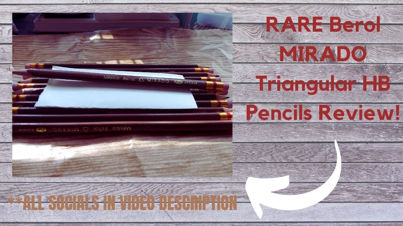RARE Berol MIRADO Triangular HB Pencil Review Made In Mexico! Good Looking, But Do They Write Good?