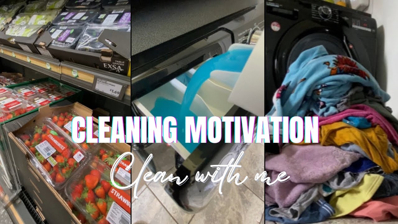 LAUNDRY 🧺 MOTIVATION | GROCERY SHOPPING WITH ME #speedcleaning #home #asmr