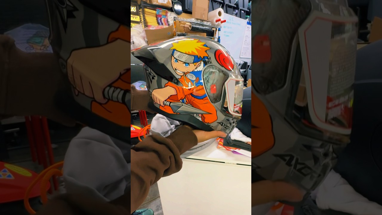 Naruto motorcycle helmet ! #naruto