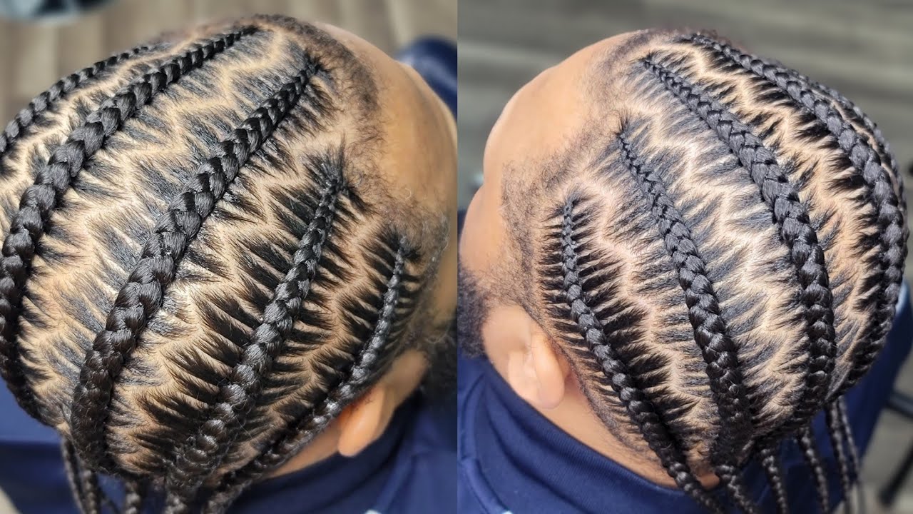Zigzag Stitch Braids| Easiest way to do Zigzag parts 🚨💫
