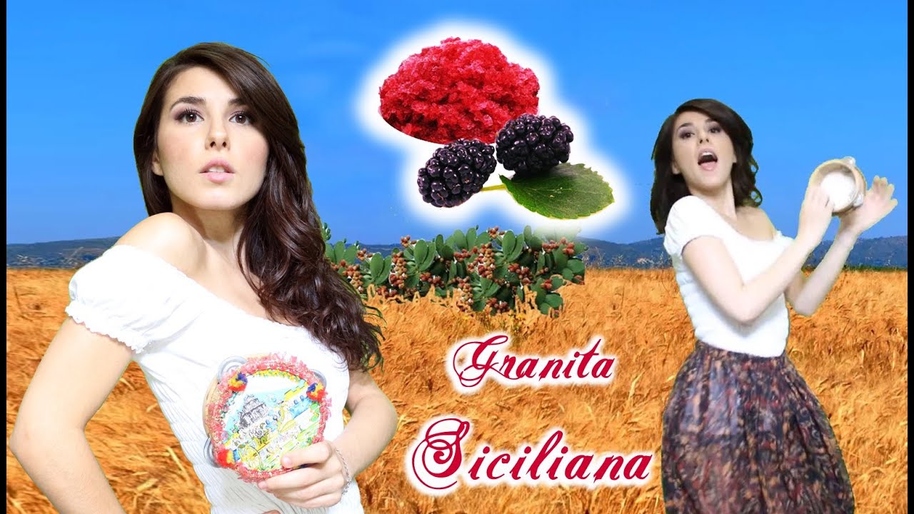GRANITA SICILIANA ai gelsi neri Ricetta da fare in casa + Brioches Col Tuppo Ft le ricette di Mami