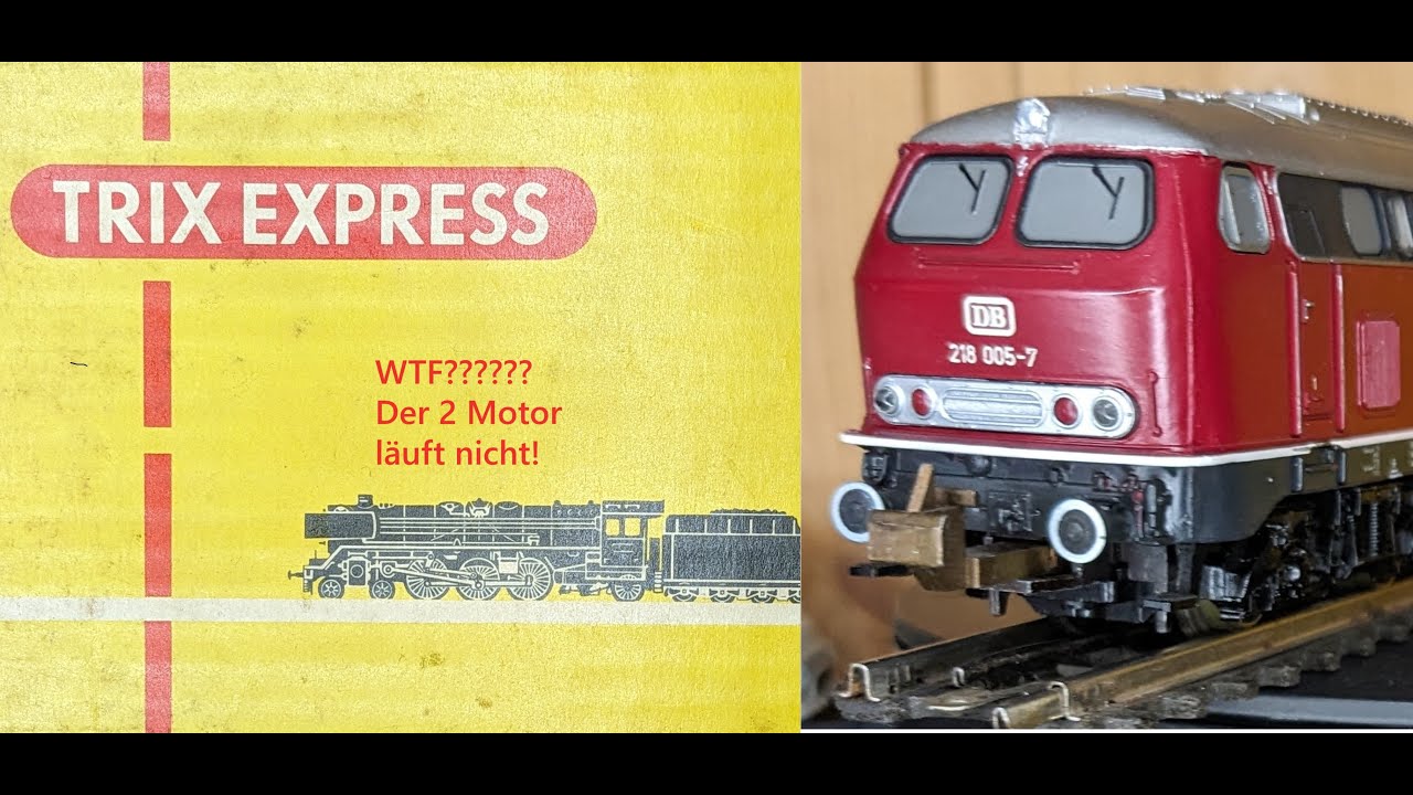 Trix Express H0 - V218, Einbau eines 2ten Motors: Der Anschiss lauert überall. Physikkenntnisse: 6!
