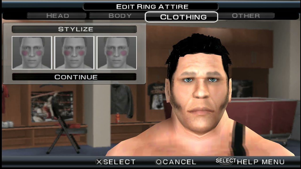 WWE SVR 2011 create Andre The Giant (PSP)