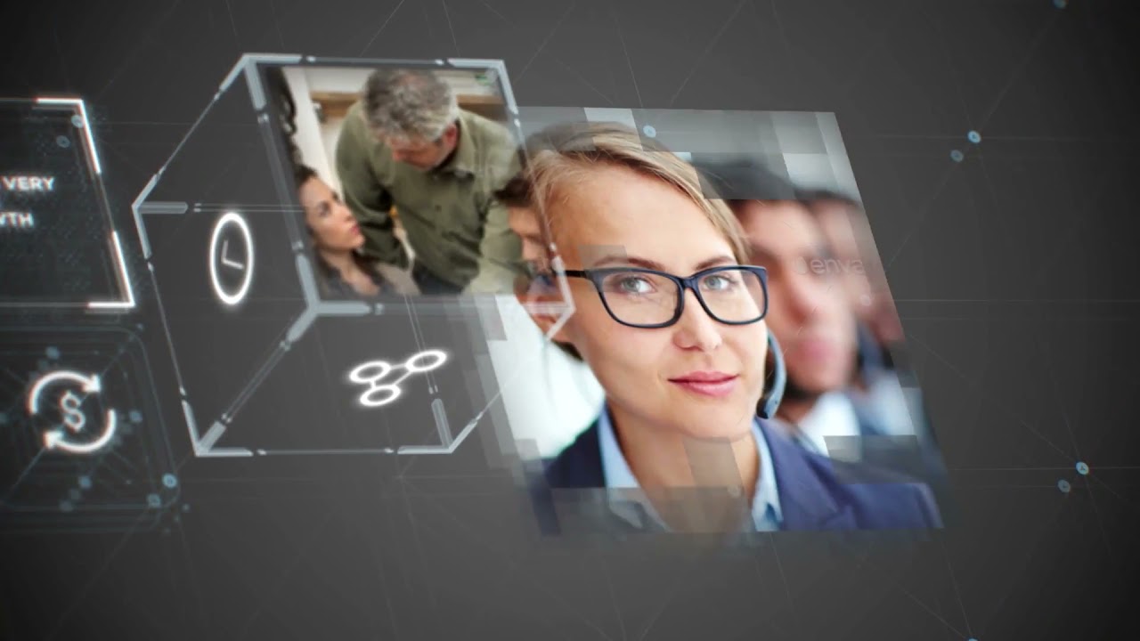 Corporate Film  Icons and Text  3D Cube and Transitions  Business and Economic Slide  Presentation