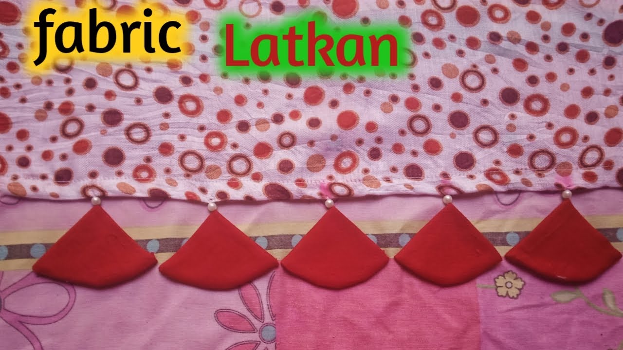 How to make fabric Latkan for sleeves kurti daman & trouser design | Nisa world