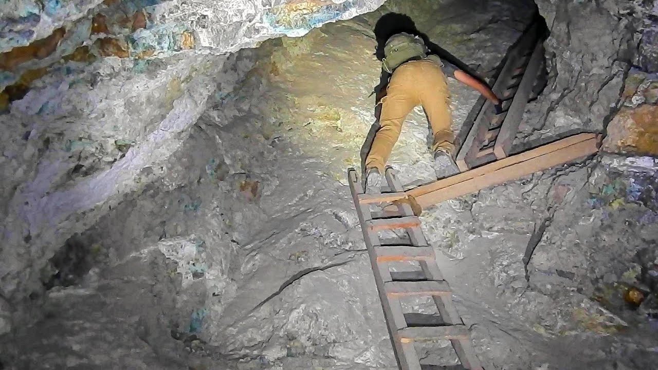 Four Level Vertical Shaft In The Champion Mine - Unique Artifacts - Tools- Colorful Minerals