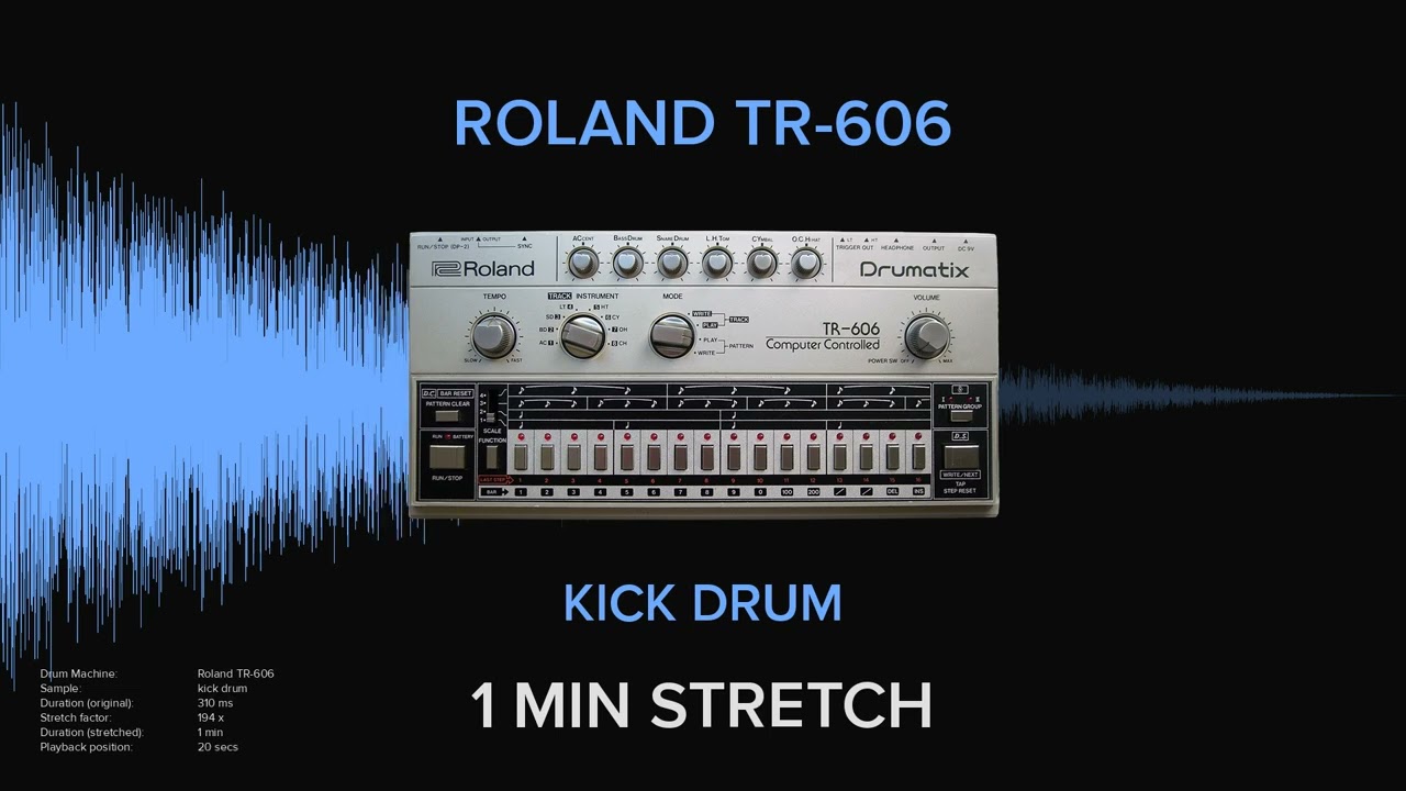 Roland TR-606 Kick Drum (1 MINUTE)