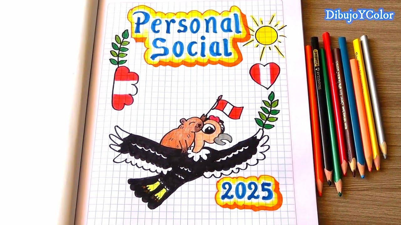 Caratula de PERSONAL SOCIAL fácil y bonito 2025 / Portadas Bonitas /