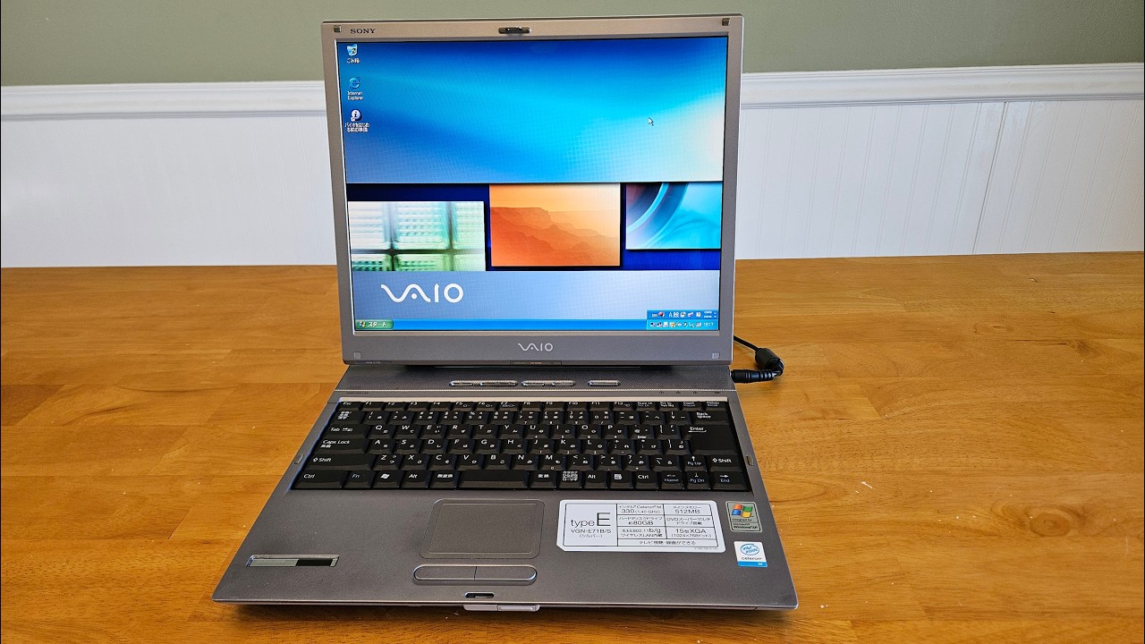 Sony Vaio VGN E71B (2004) Teardown: SSD Upgrade, Windows Tour
