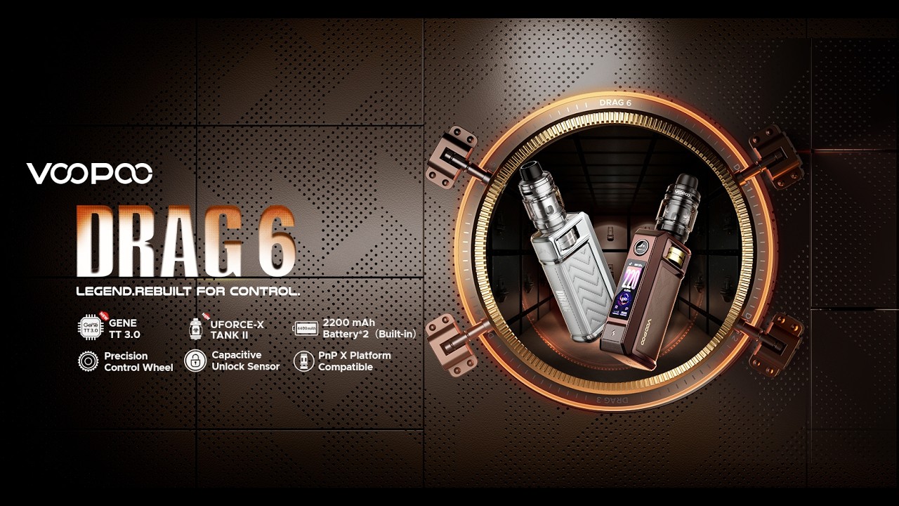 VOOPOO DRAG 6 Unboxing: 4400mAh Built-in Battery Mods, Capacitive Unlock & Precision Control Wheel!