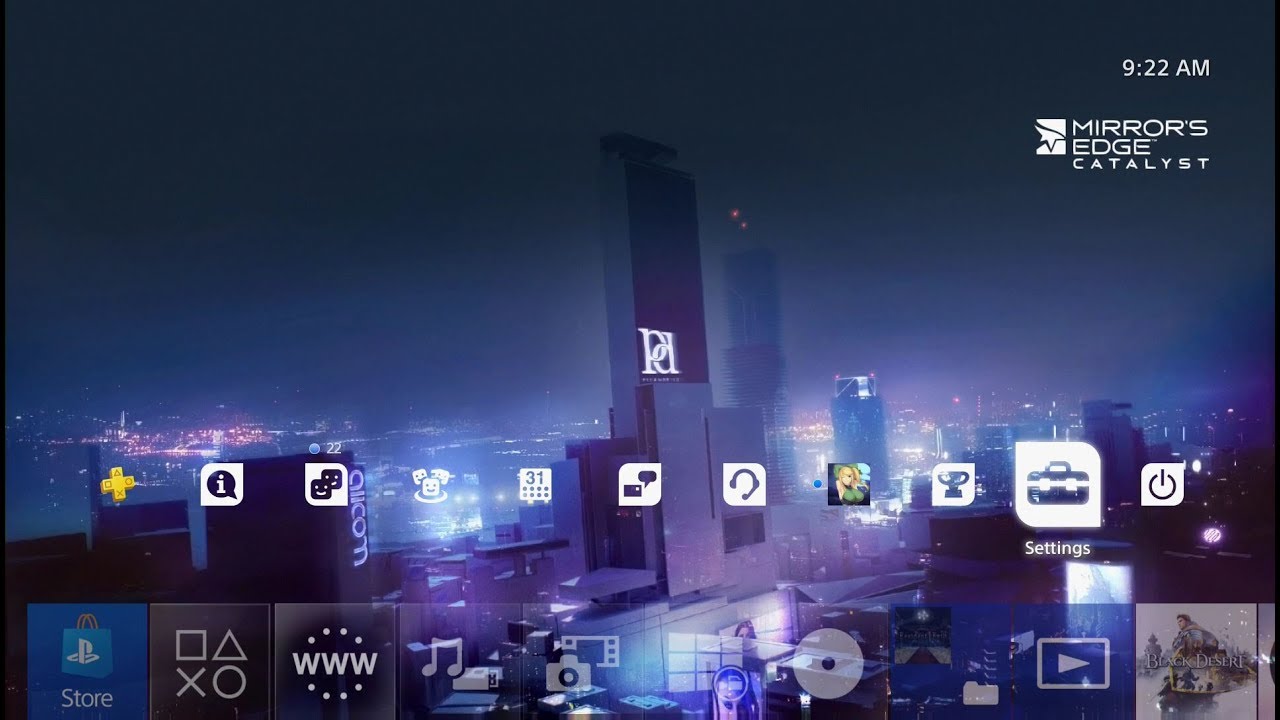 Mirror's Edge Catalyst Dynamic Theme PS4