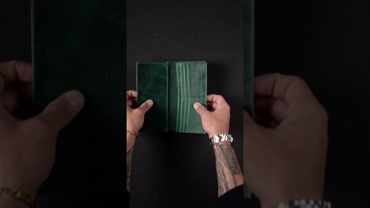 Making a Long Wallet Restaurant.  #asmr #leathercraft