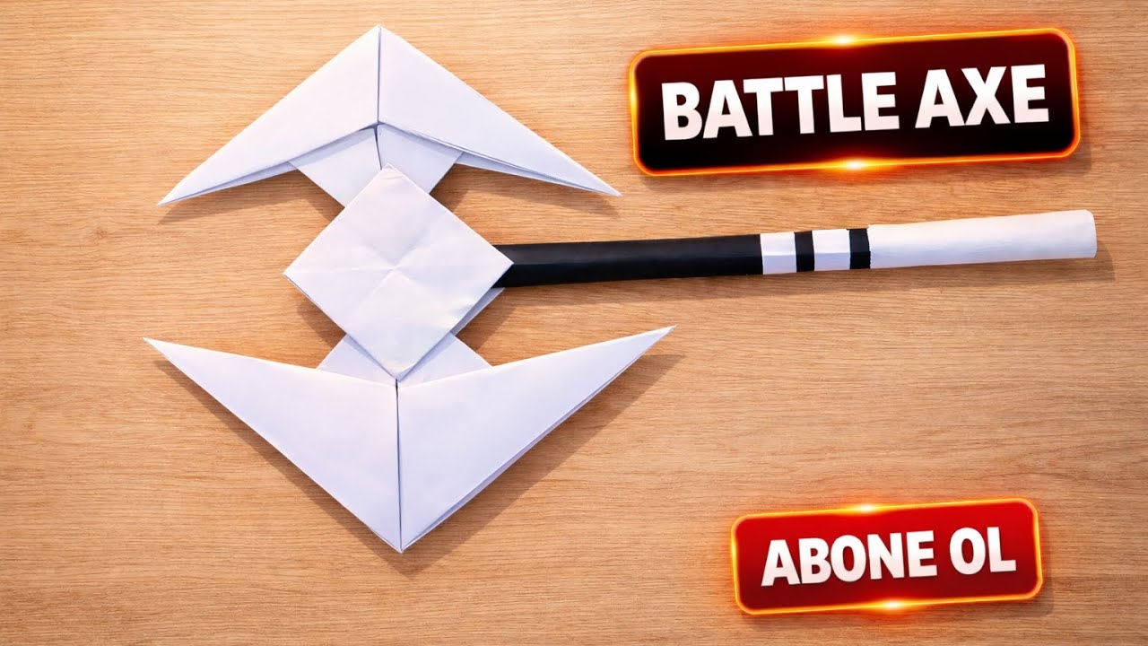DIY Paper Battle Axe | Kağıttan Muhteşem Balta Tasarımı 🔥