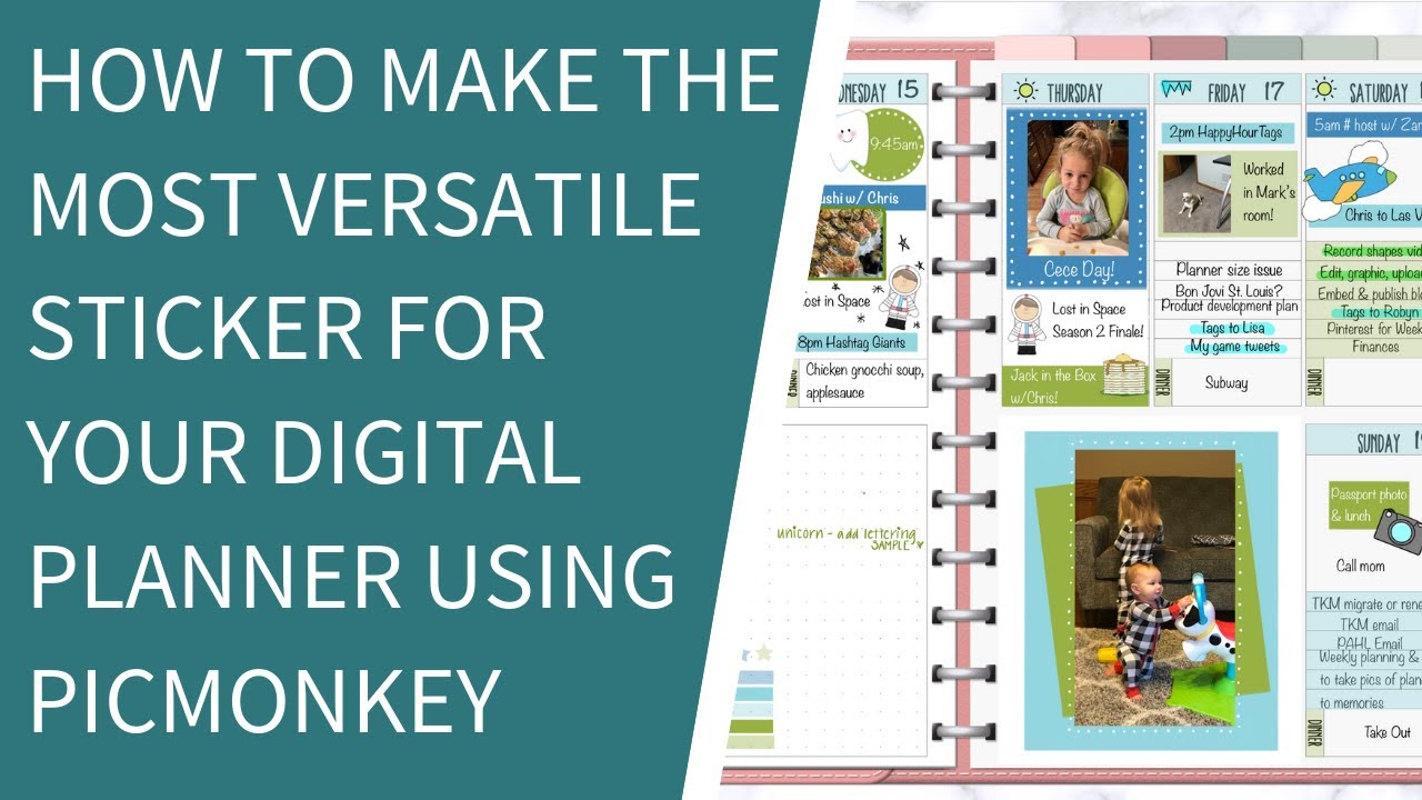 The FIRST Sticker to Make for your Digital Planner (and how to do it for free using Picmonkey)