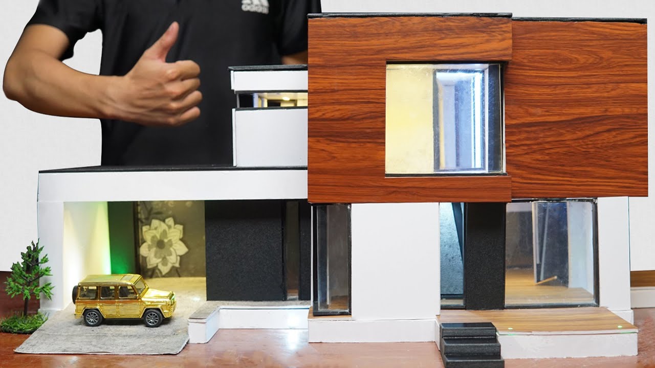 Easy Way Making a Mordern Mini House from Concrete | Full Video
