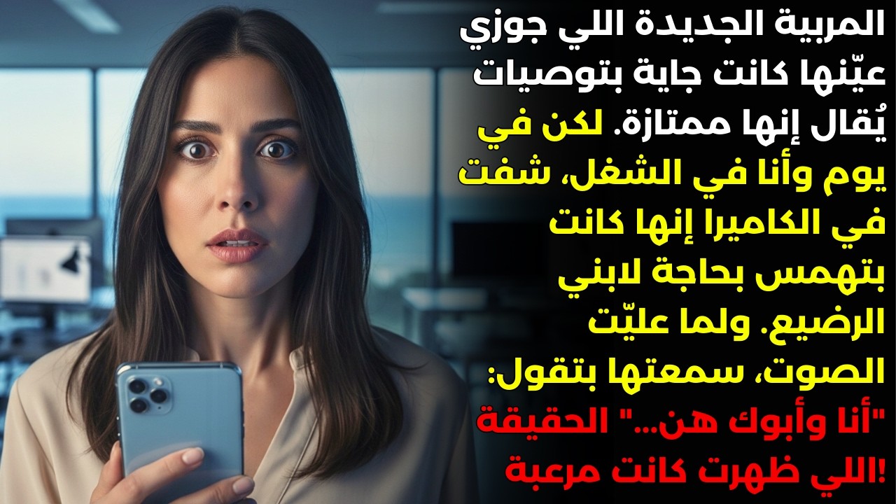 المربية الجديدة كانت باينة مثالية، لحد ما شوفتها في الكاميرا وهي بتهمس بحاجة لابني الرضيع...
