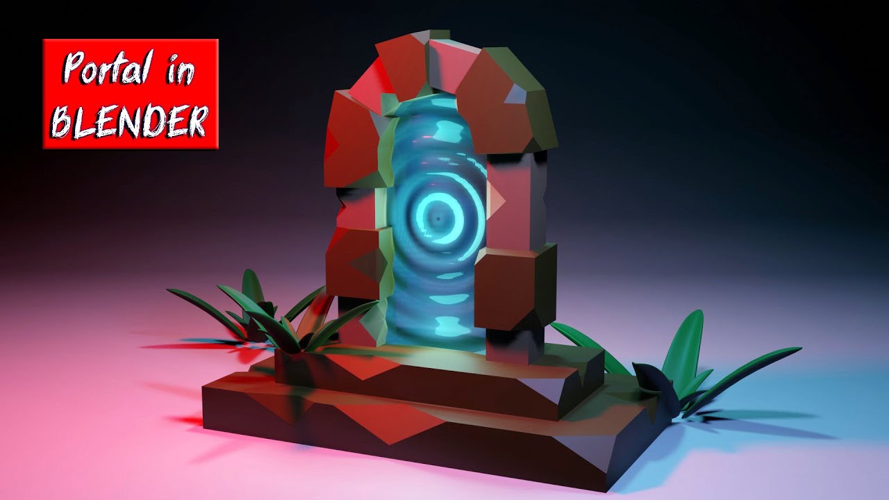 Portal 3d modelling in Blender | Tutorial 3d model  light and materials
