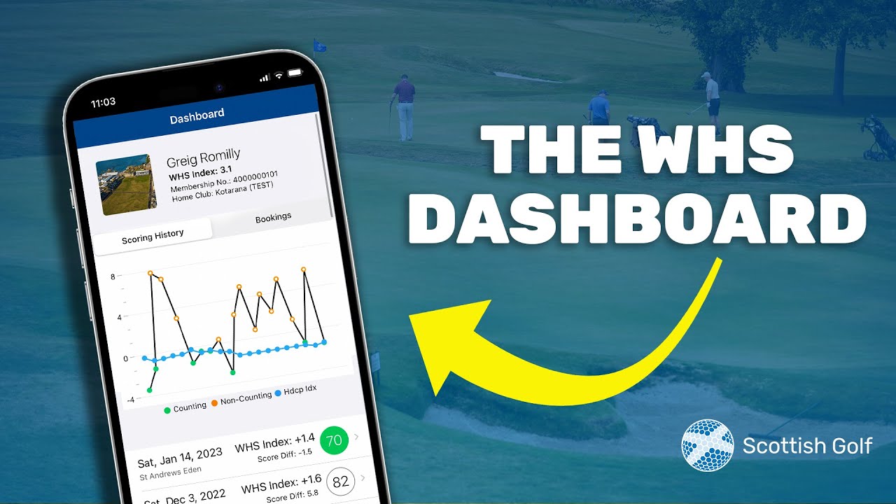 Touring The WHS Dashboard 📲 My Scottish Golf App