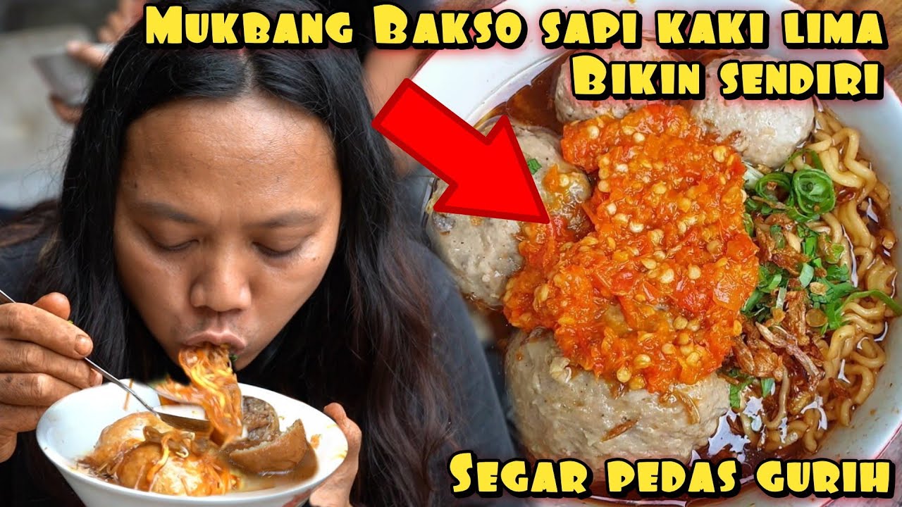 MUKBANG BAKSO DAGING SAPI BUATAN TARZAN BIKIN NGILER