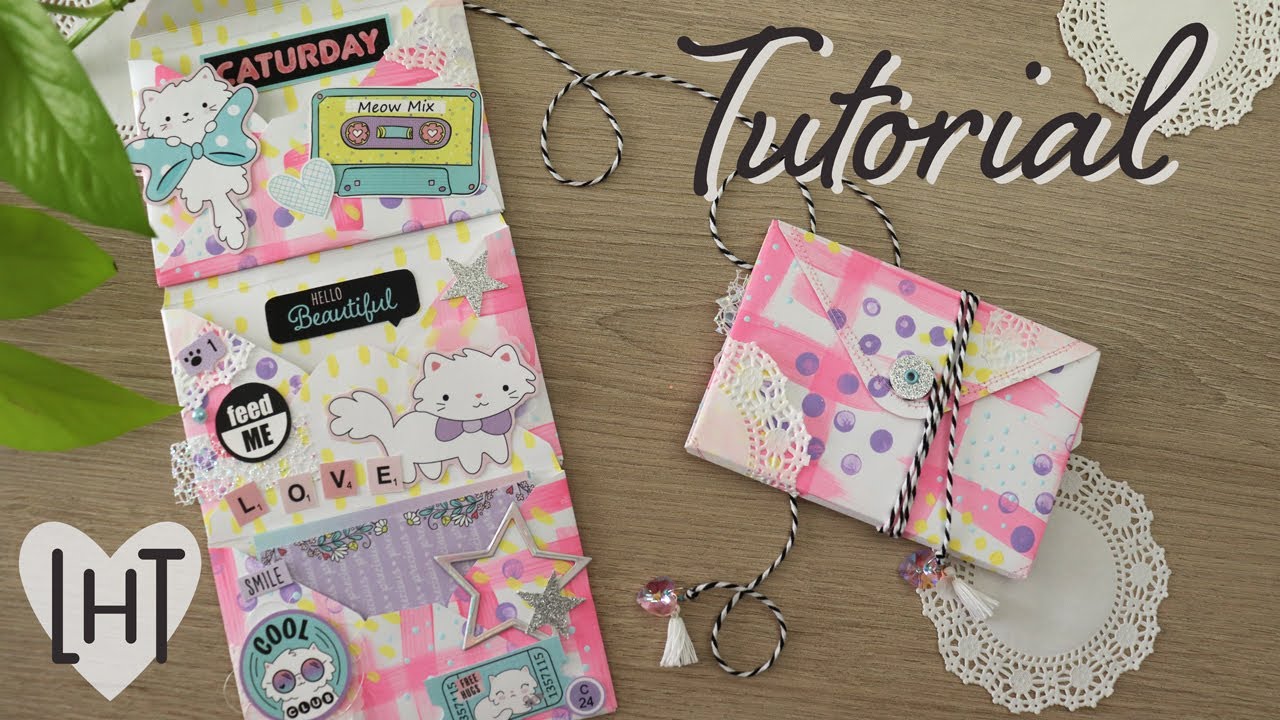 Easy Mini Album Tutorial or DIY Penpal Tutorial | Step by Step Instructions | Cat Snail Mail