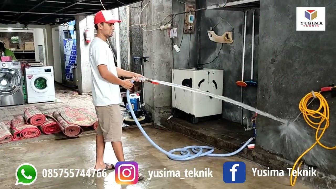 setting tempat cuci karpet / instalasi cuci karpet / agar cuci karpet lebih efektif