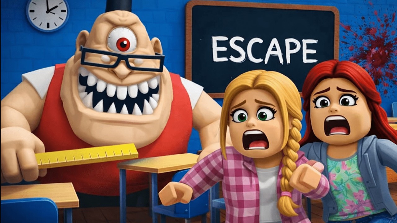 FUGA DA ESCOLA MALUCA 😱 DUAS MENINAS EM PERIGO! | Roblox
