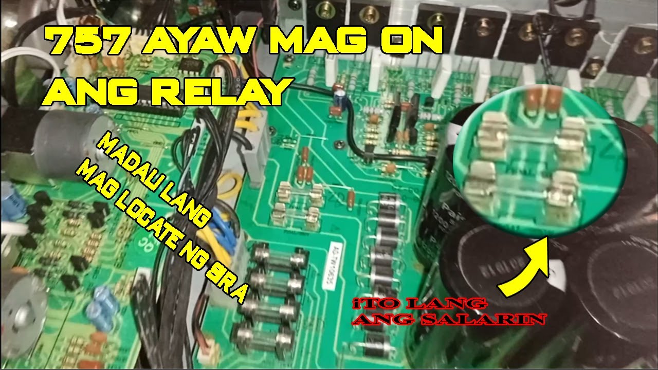 PAANO MAG REPAIR NG AMPLIFIER NA AYAW MAG ON ANG RELAY [SAKURA 757]