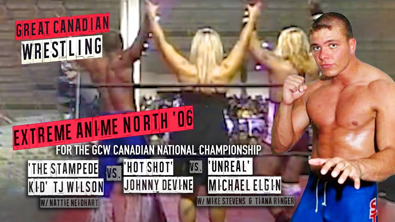 Tyson Kidd (TJ Wilson) w/Natalya Neidhart vs J Devine vs Michael Elgin | GCW Championship 05/27/2006