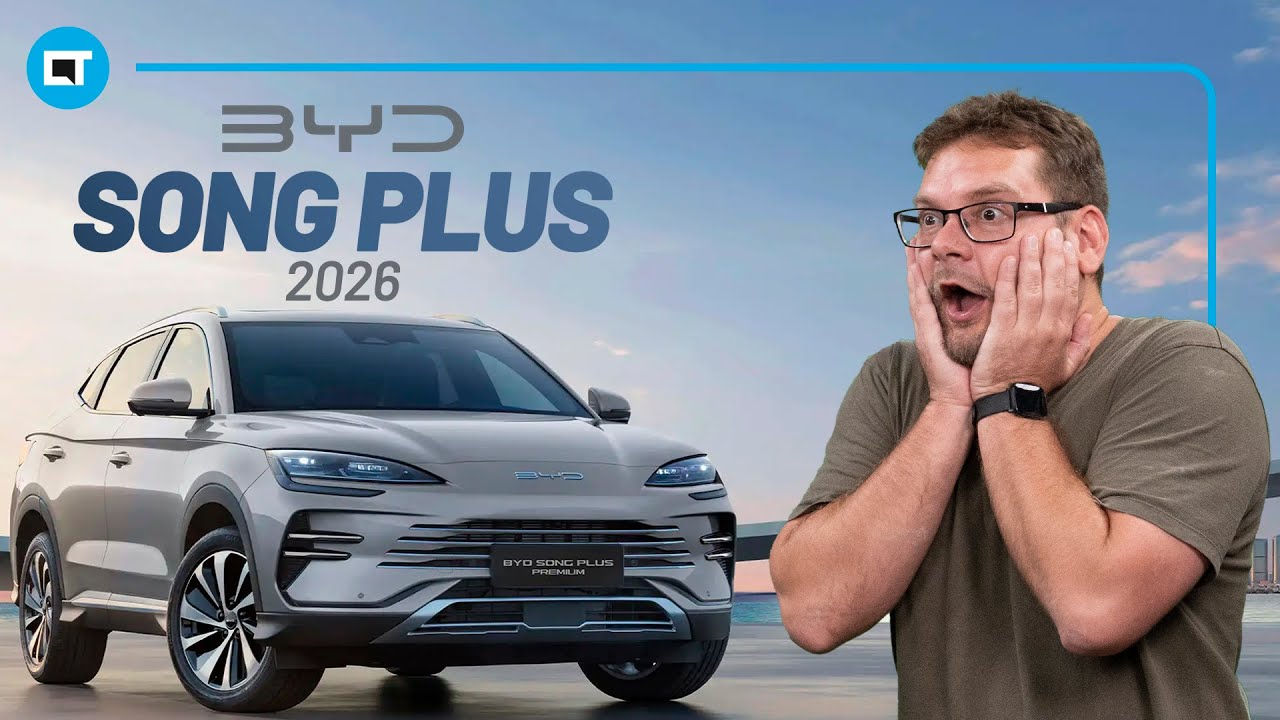 BYD Song Plus roda até 1.200kms e você carrega na tomada se quiser!