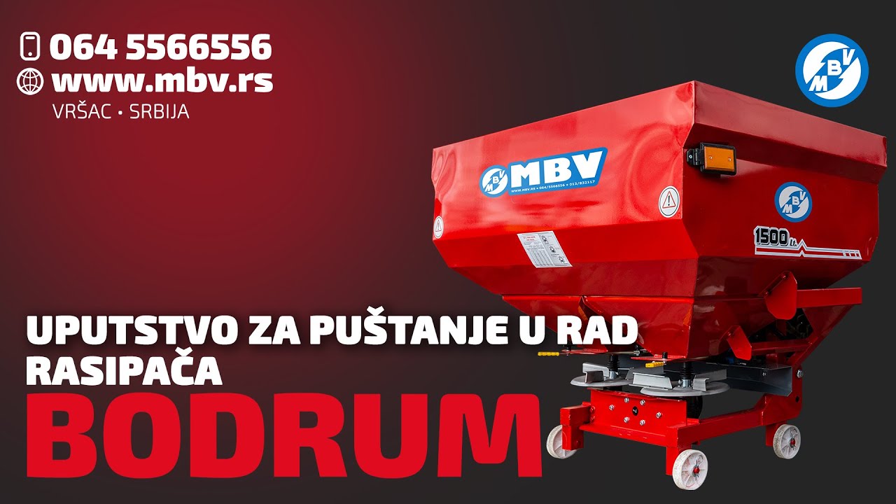 Podešavanje i puštanje u rad BODRUM rasipača
