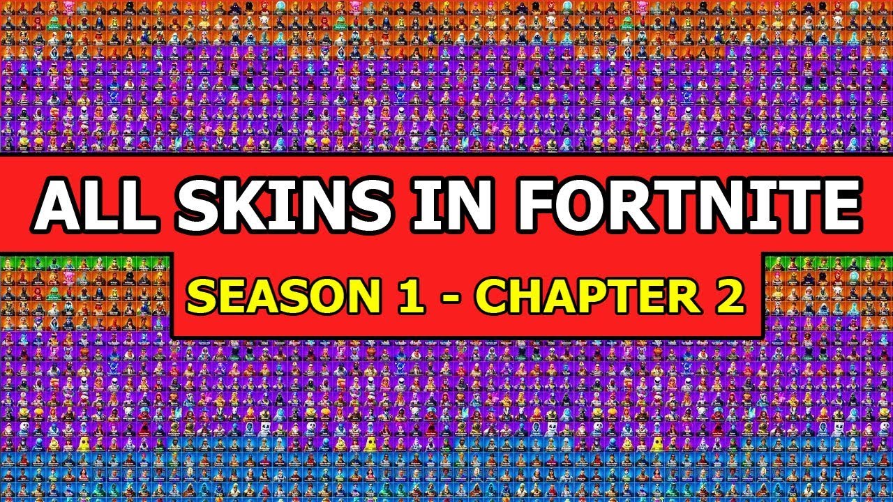 *ALL* FORTNITE SKINS from Season 1 to Chapter 2 *COMPLETE SHOWCASE*