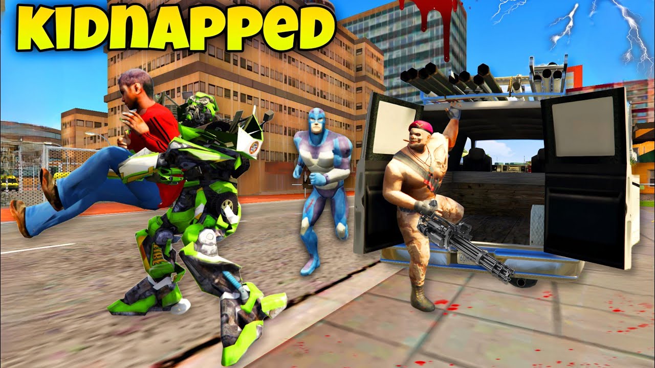 Tipson Kidnapped By Green Transformer & Villain In Vice Town || Rope Hero Vice Town