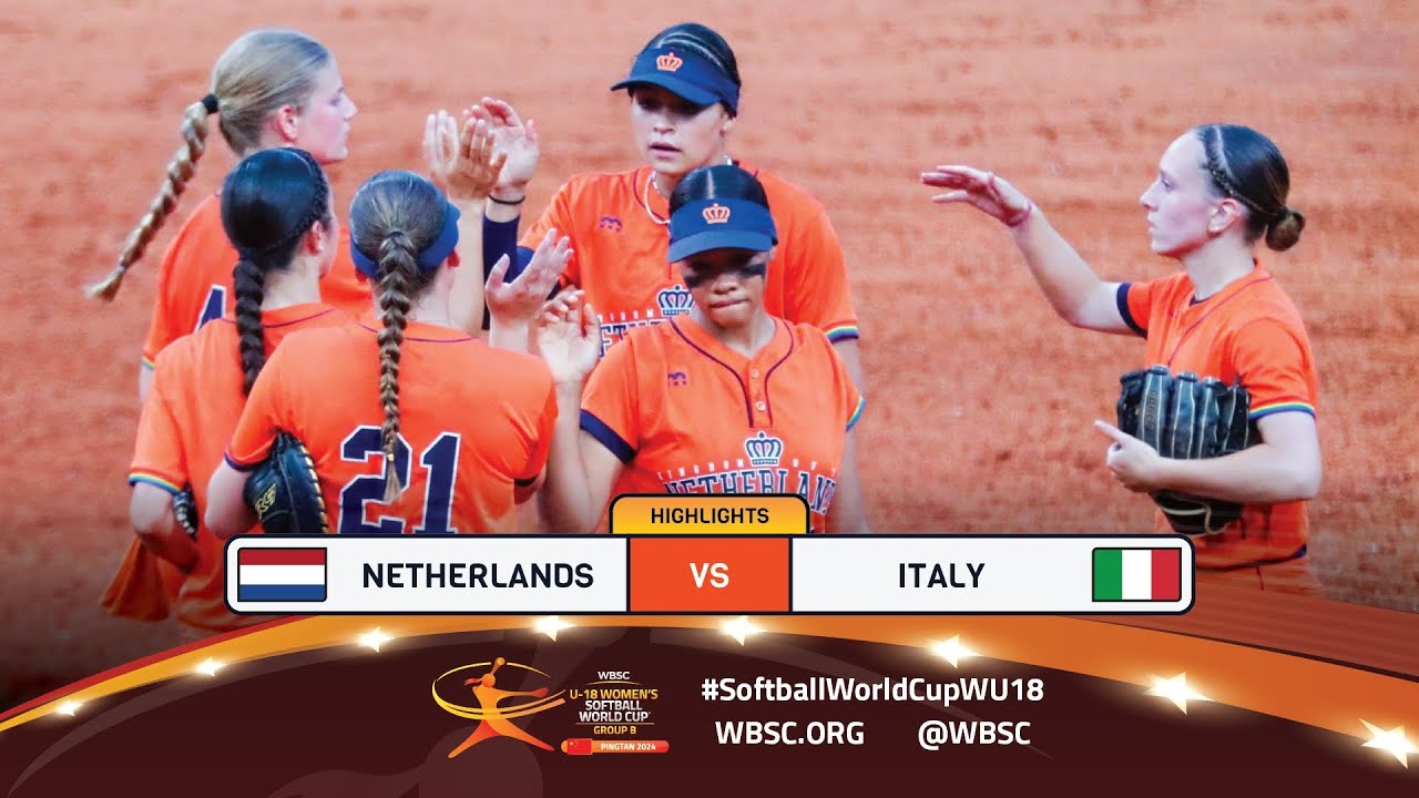 Highlights | Game 12 NED v ITA | 2024 WBSC U-18 Women's Softball World Cup Group B