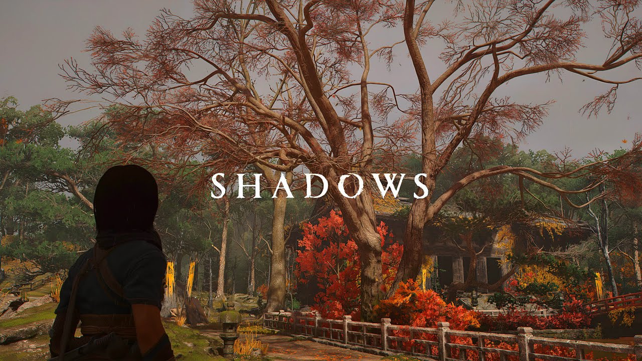Assassin’s Creed Shadows — Naoe | Rainy Autumn Sakura Garden Ambience (10 Hours, 4K)