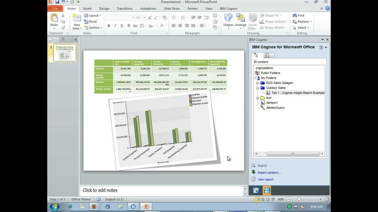 From Cognos 10 to Microsoft Office
