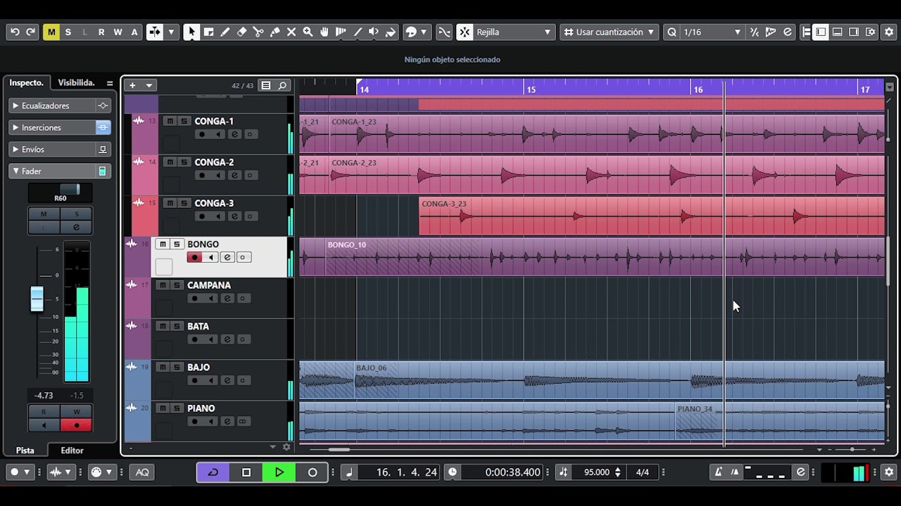 MEZCLANDO PARTE 3 || Percusión || ( Cubase Pro 10 )