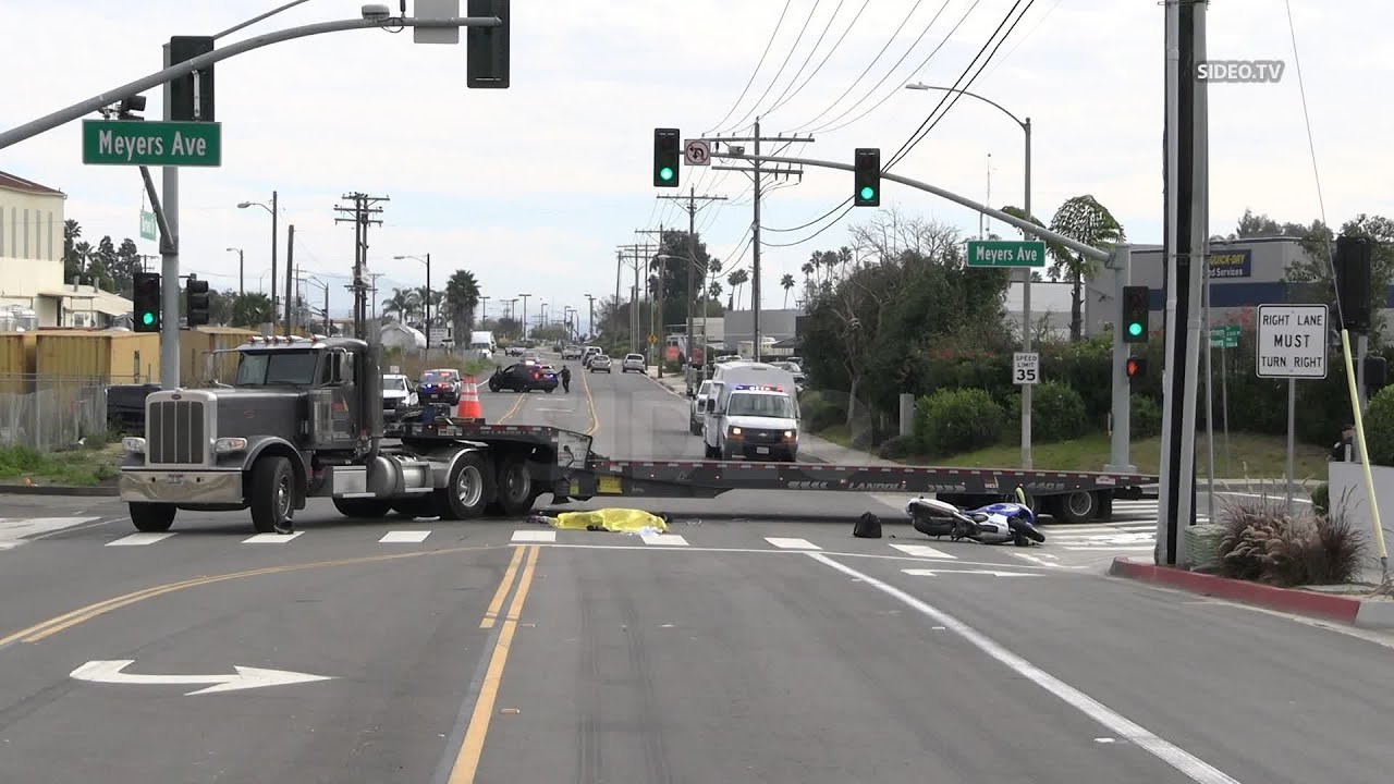 Fatal Motorcycle Accident with Semi Truck in Escondido