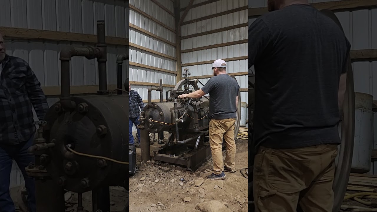 Runaway Engine. This is a 40hp Bovaird that had a governor malfunction. #engine #runaway