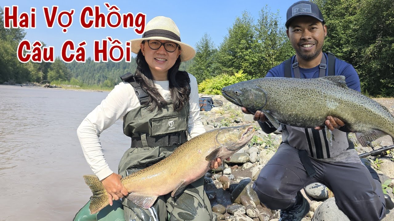 Hai Vợ Chồng Cody Câu Cá Hồi Khổng Lồ Ở Mỹ