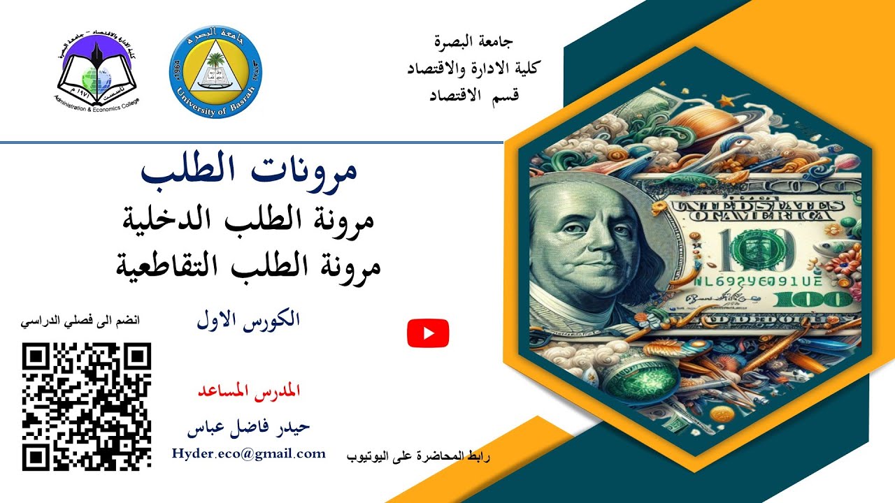 المحاضرة الرابعة مرونة الطلب الدخليه ومرونة الطلب التقاطعية