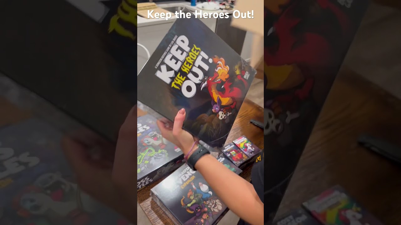 📦 What&rsquo;s in the Box? Ep. 1: Keep the Heroes Out! a game by Luis Brueh. #boardgame #keeptheheroesout