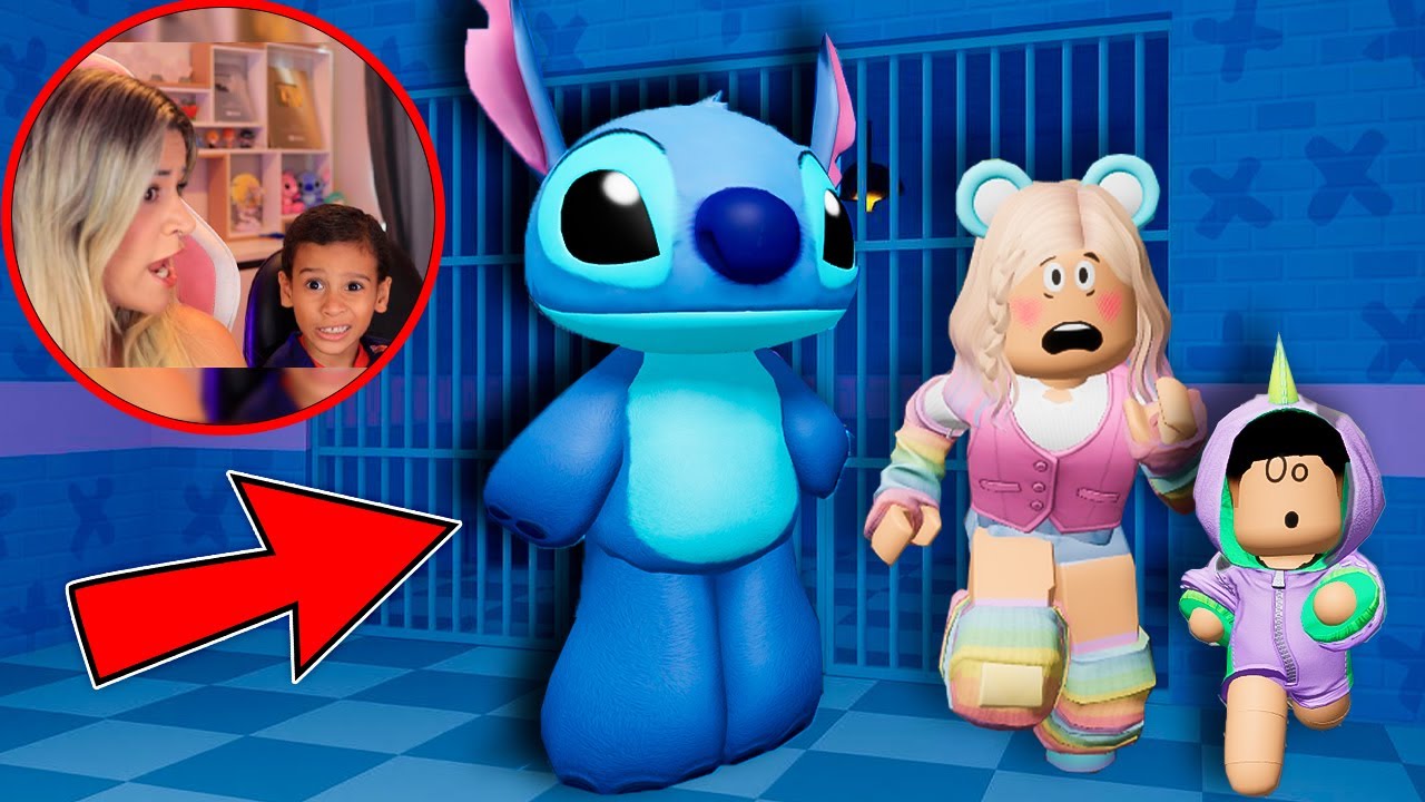 EU E MEU FILHO ESTAMOS PRESOS NA PRISÃO do STITCH MALVADÃO no ROBLOX