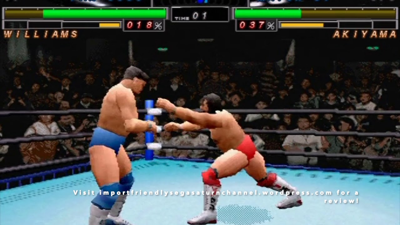All Japan Wrestling Feat. Virtua, 1997 - Sega Saturn Japanese Import Gameplay