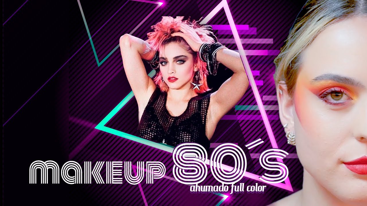 MAQUILLAJE AÑOS 80' 🚀  MAQUILLAJE DE OJOS AHUMADO ❤️‍🔥 FULL COLORS MADONNA'S MAKEUP inspired -