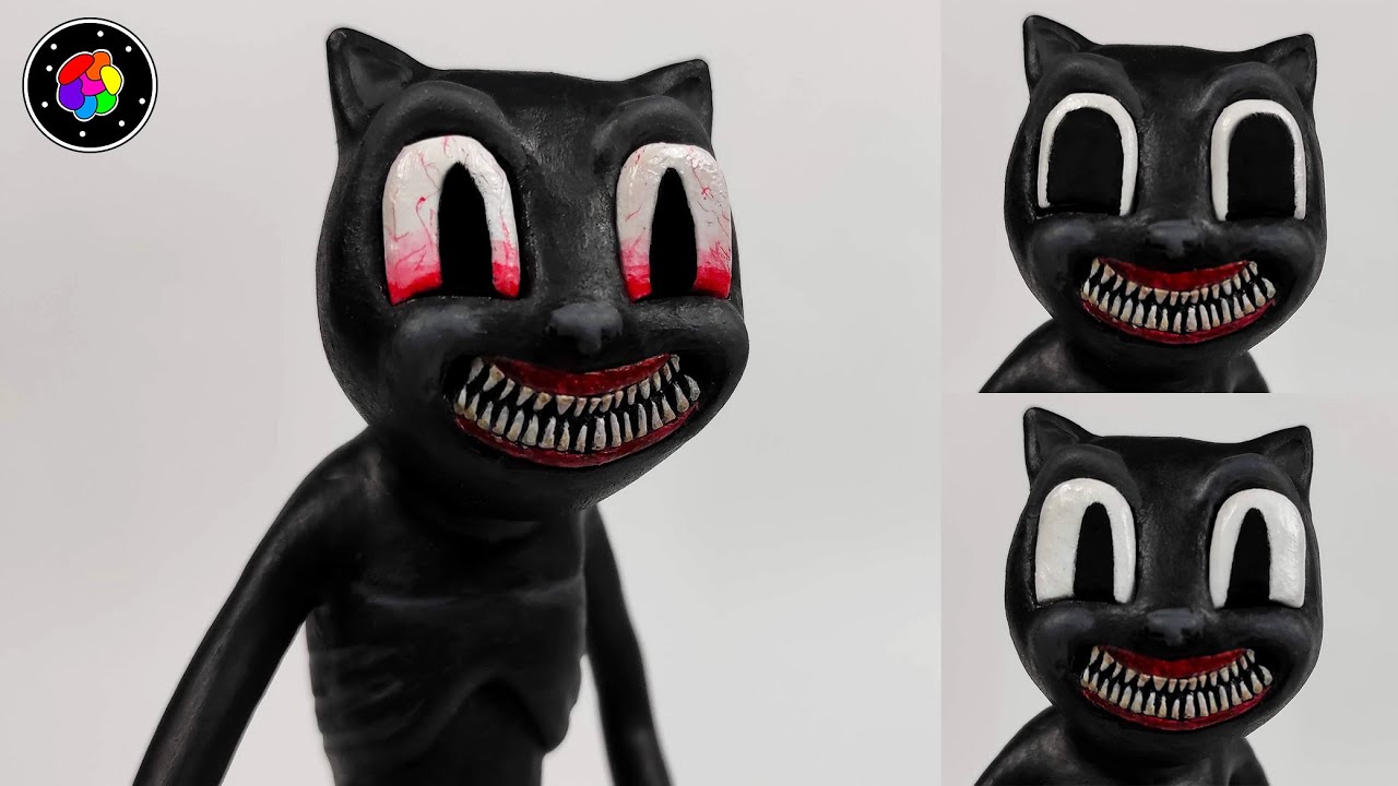 Cómo Hacer a CARTOON CAT (Ojos Intercambiables) de Plastilina de Trevor Henderson | PlastiVerse