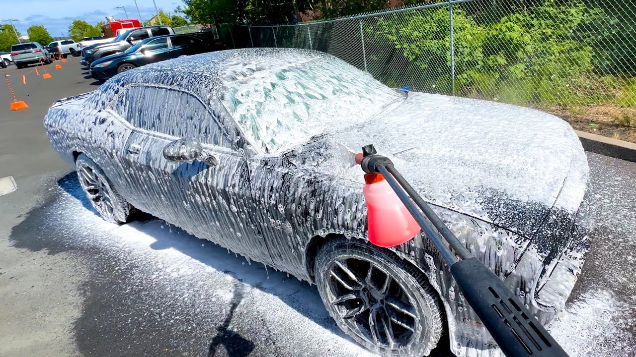 POV: Washing my Dodge Challenger SRT
